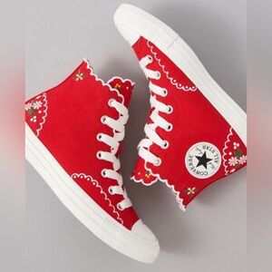 Converse Red Floral High-Tops